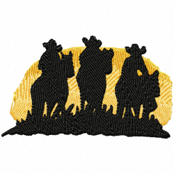 Cowboy And Hunter Embroidery Design 4 Cowboy And Hunter Embroidery Design 4